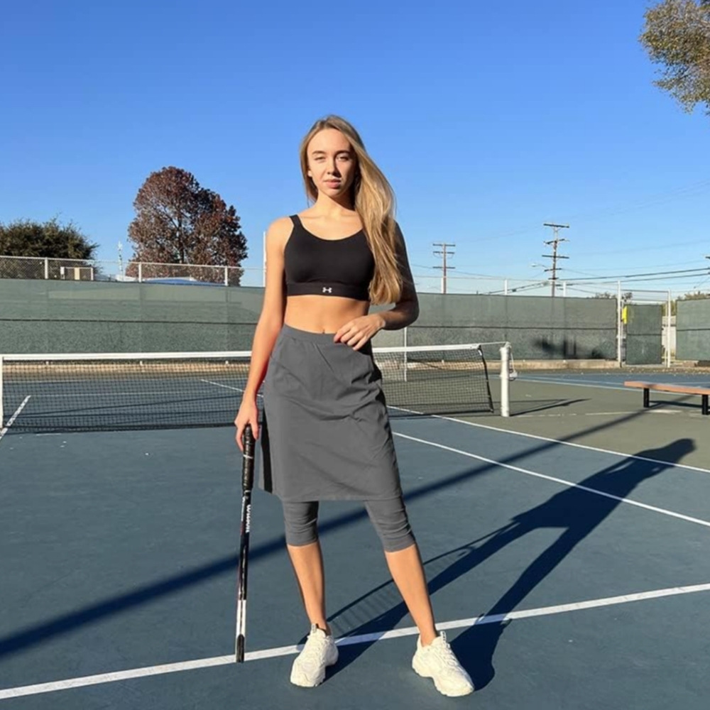 SOLD! Aurgelmir Modest Athletic Skirt with Leggings / Tennis or Golf Skirt